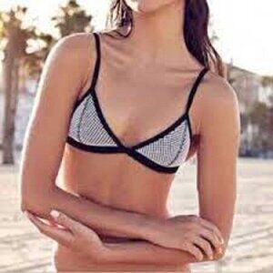 Triangl Ollie Mesh Neoprene Triangle Bikini Top - Fishnet